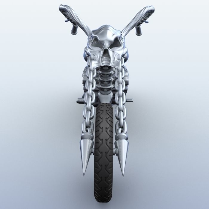 Sci Fi Motorcycle 3D model_2