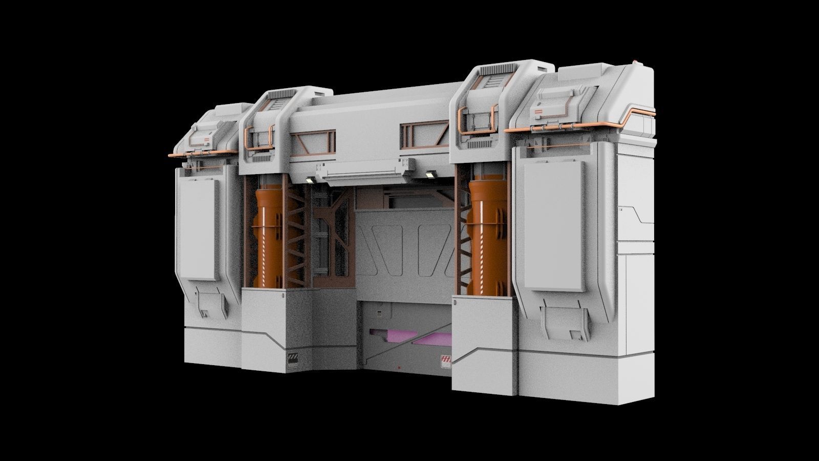 sci-fi Architectural element 12 3D model_2