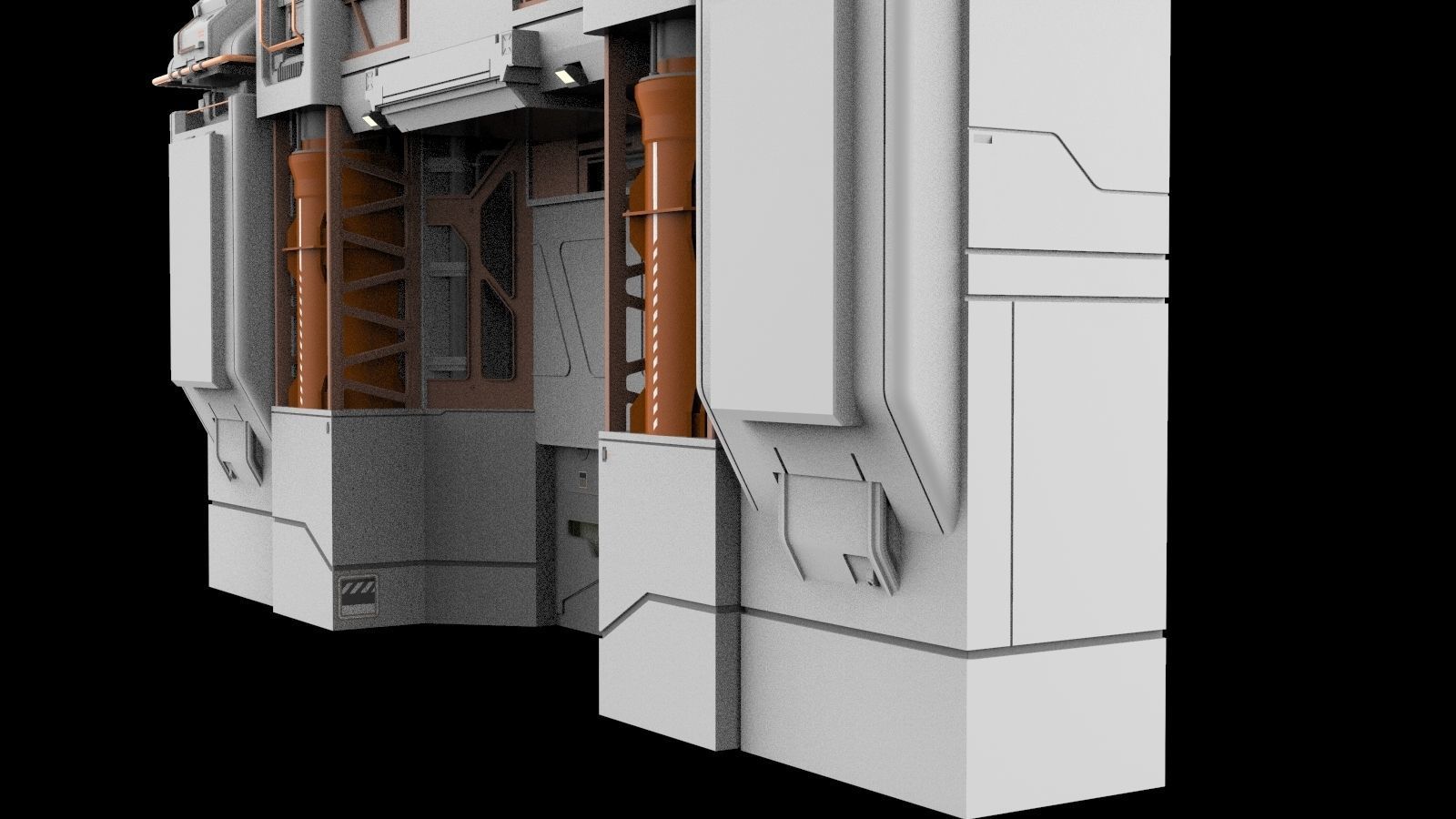 sci-fi Architectural element 12 3D model_8