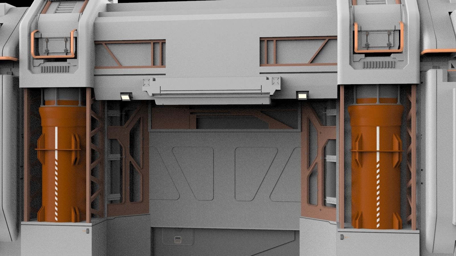 sci-fi Architectural element 12 3D model_10