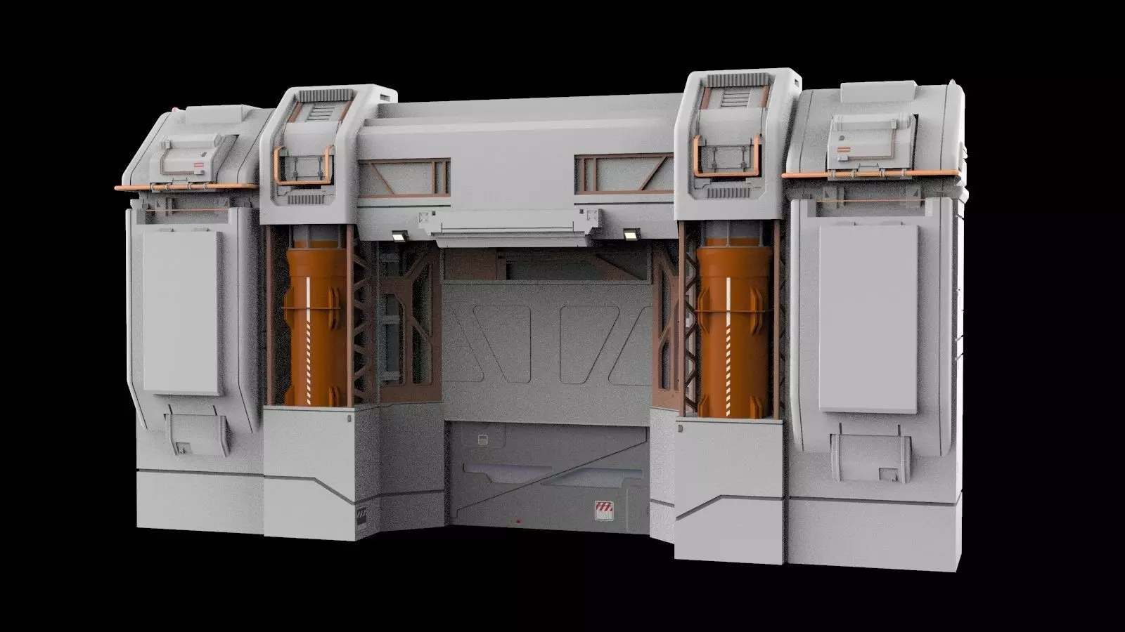 sci-fi Architectural element 12 3D model_0