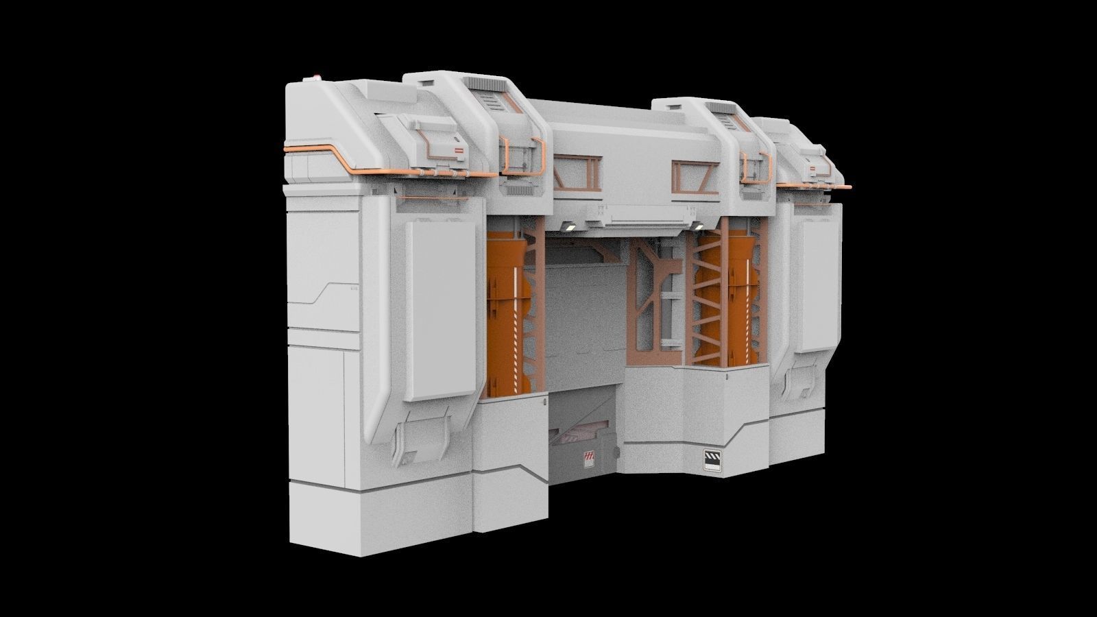 sci-fi Architectural element 12 3D model_4