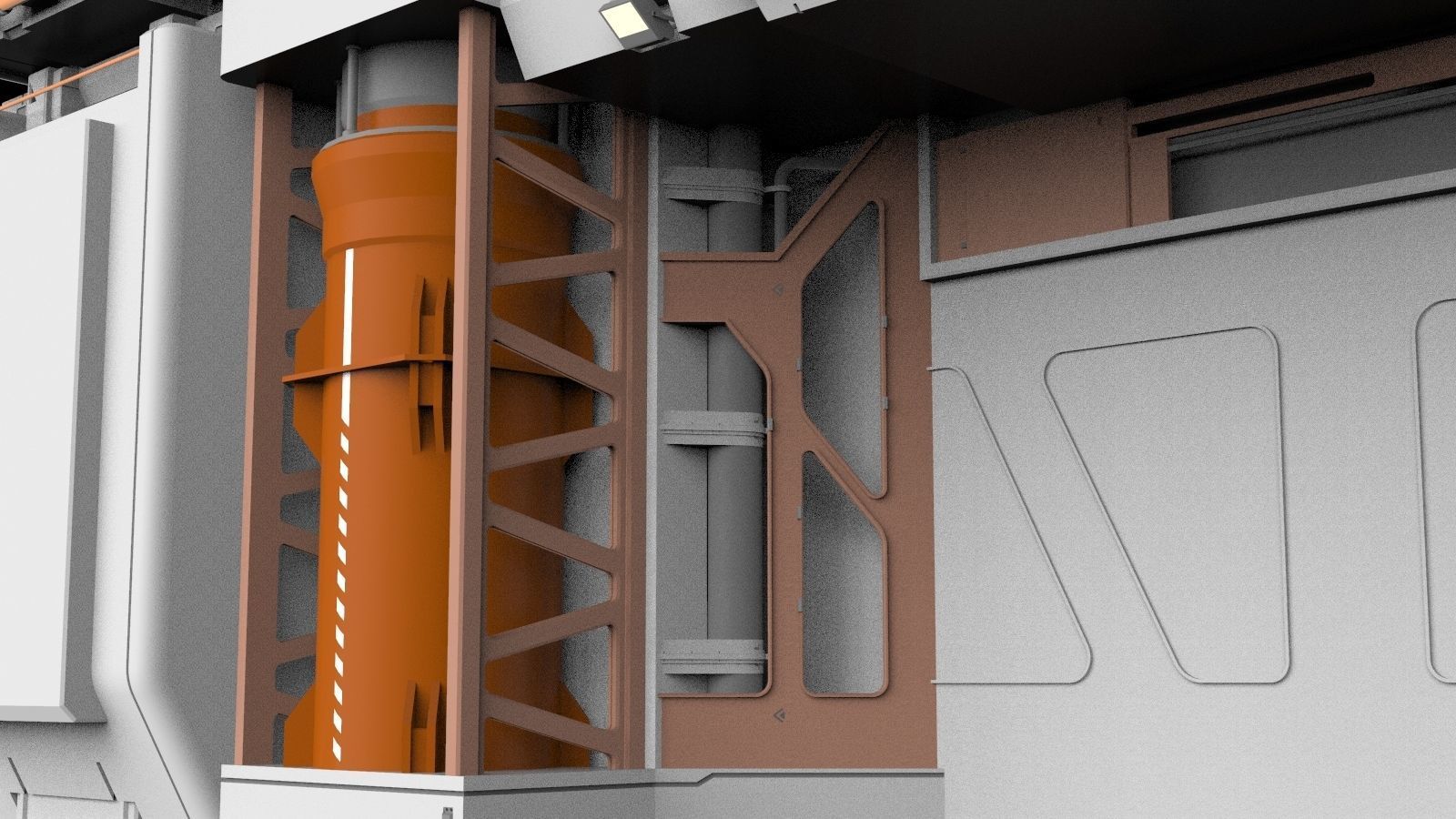 sci-fi Architectural element 12 3D model_16