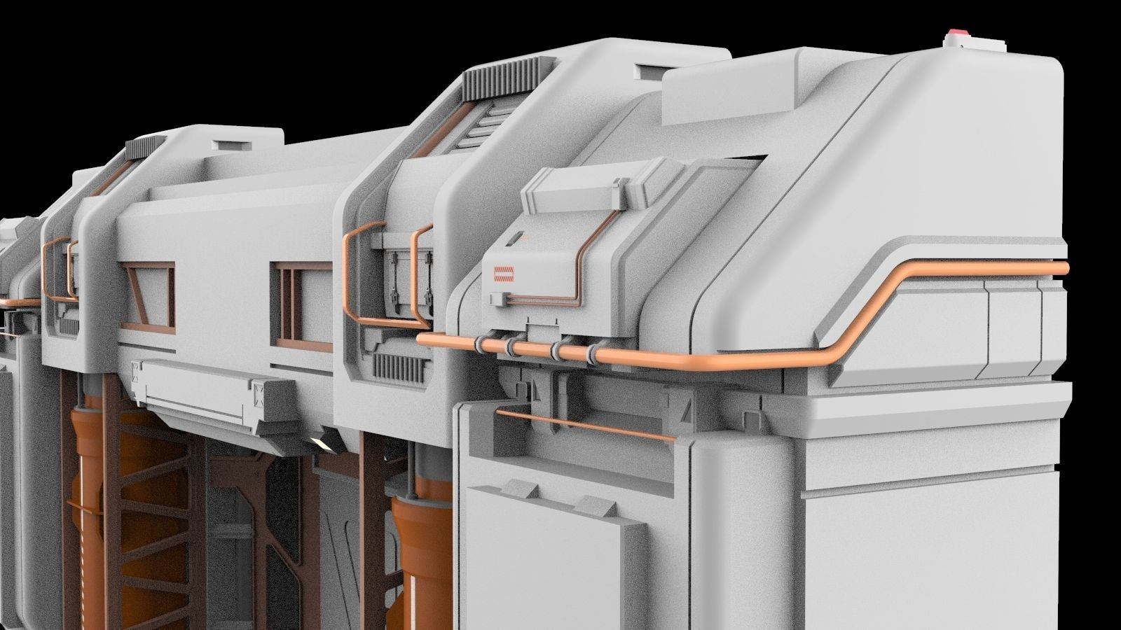 sci-fi Architectural element 12 3D model_6
