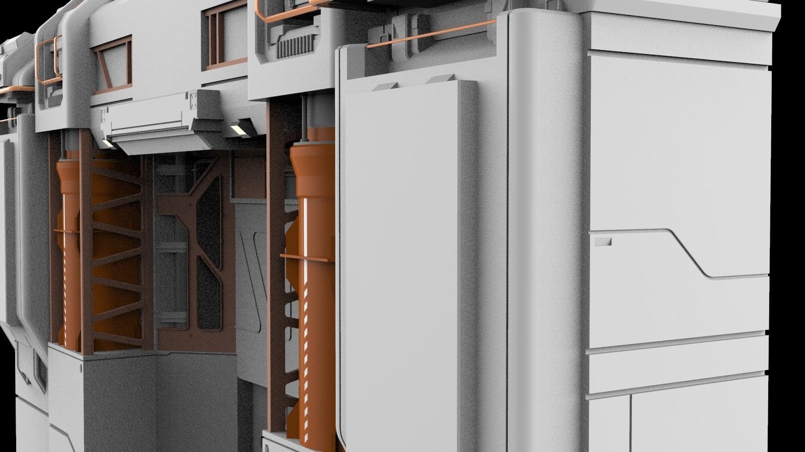 sci-fi Architectural element 12 3D model_7