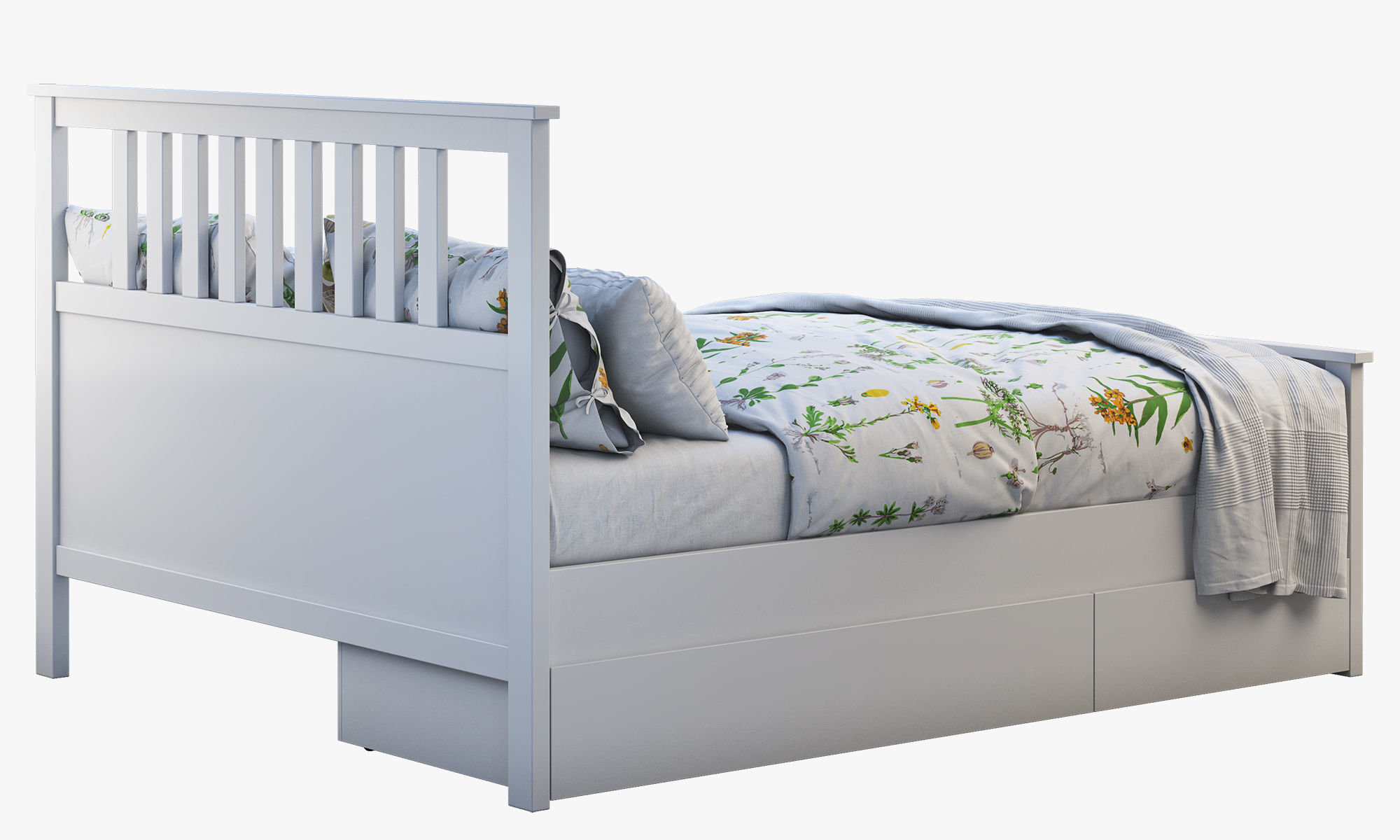 Hemnes bed 4 Ikea 3D model_6