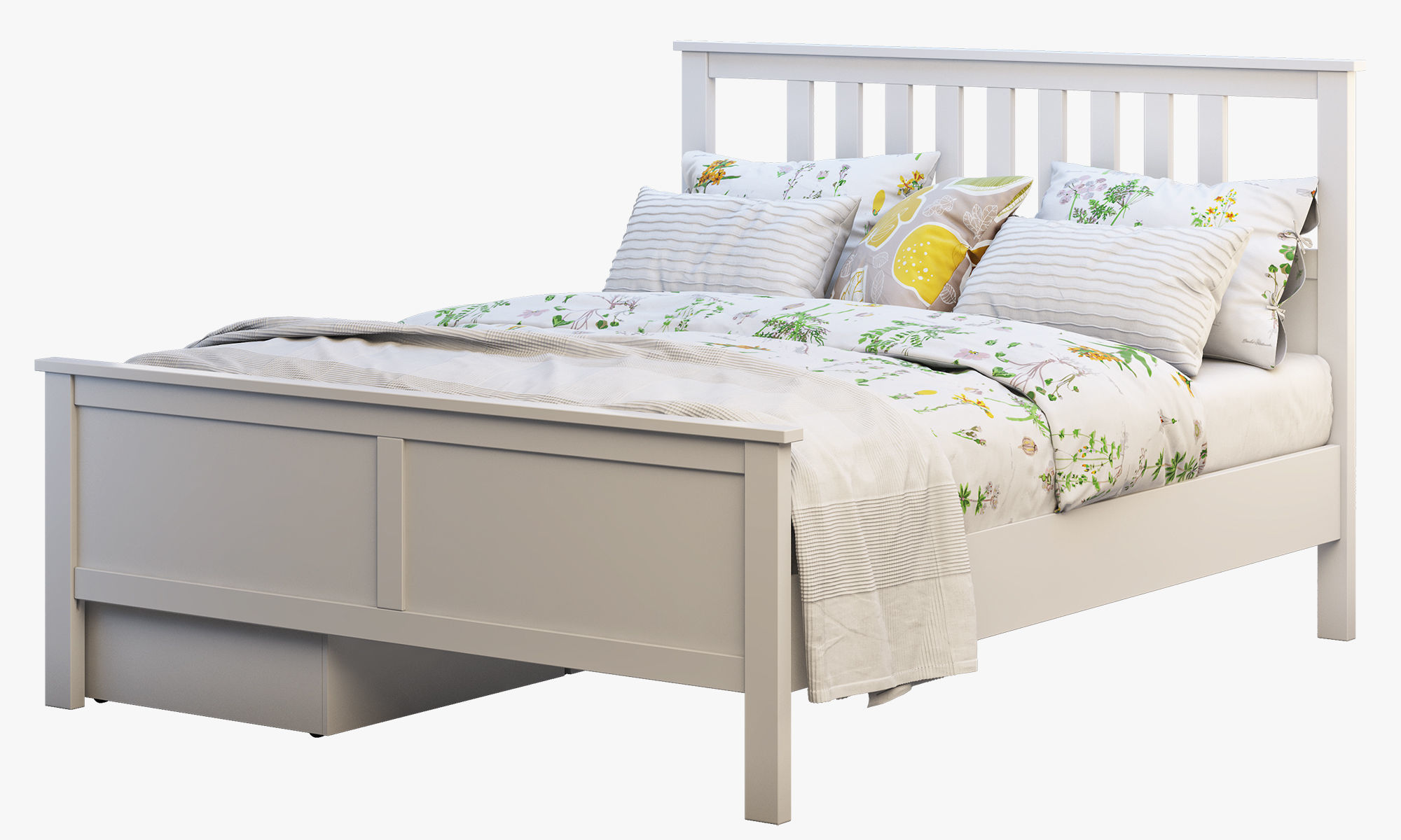 Hemnes bed 4 Ikea 3D model_4
