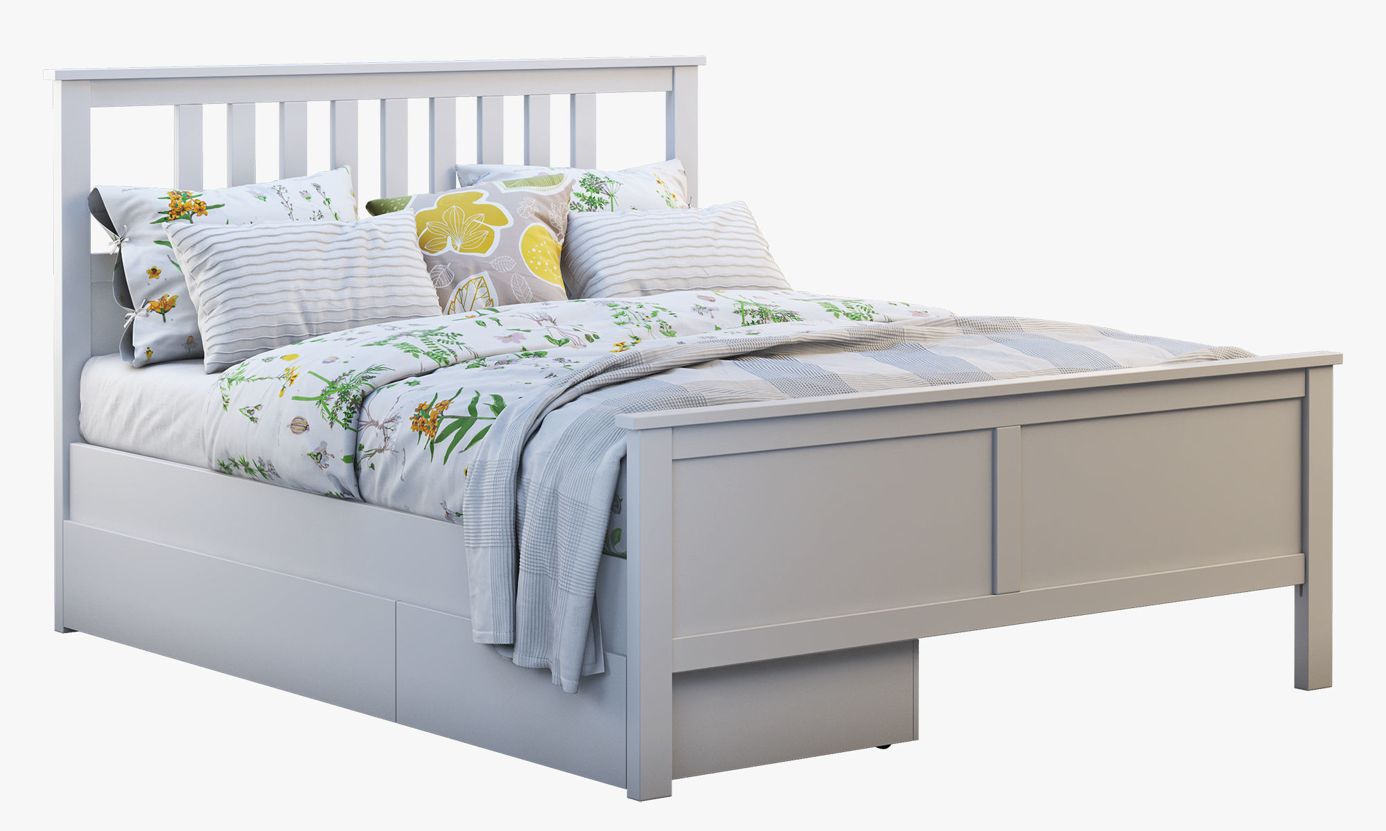Hemnes bed 4 Ikea 3D model_2