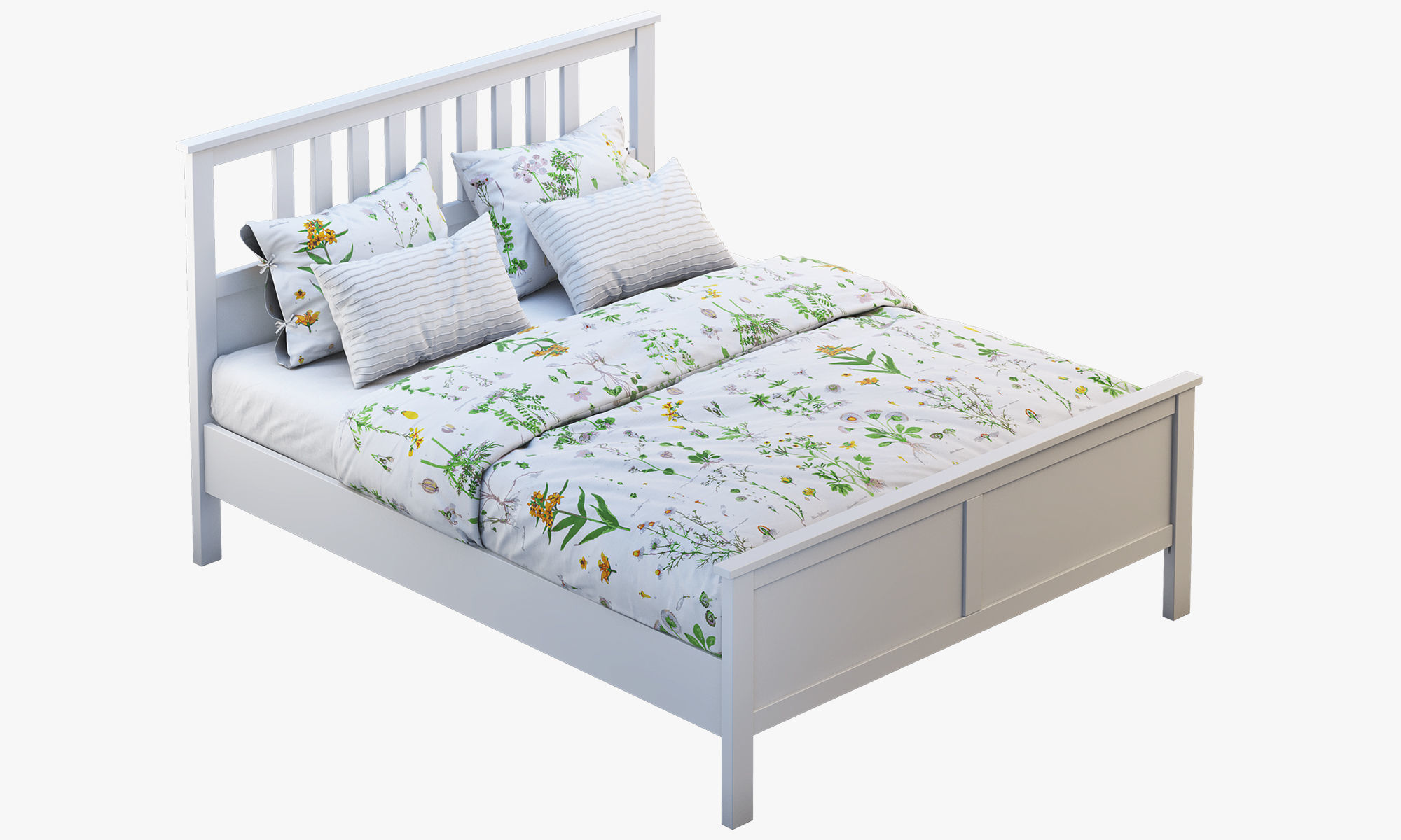 Hemnes bed 4 Ikea 3D model_10