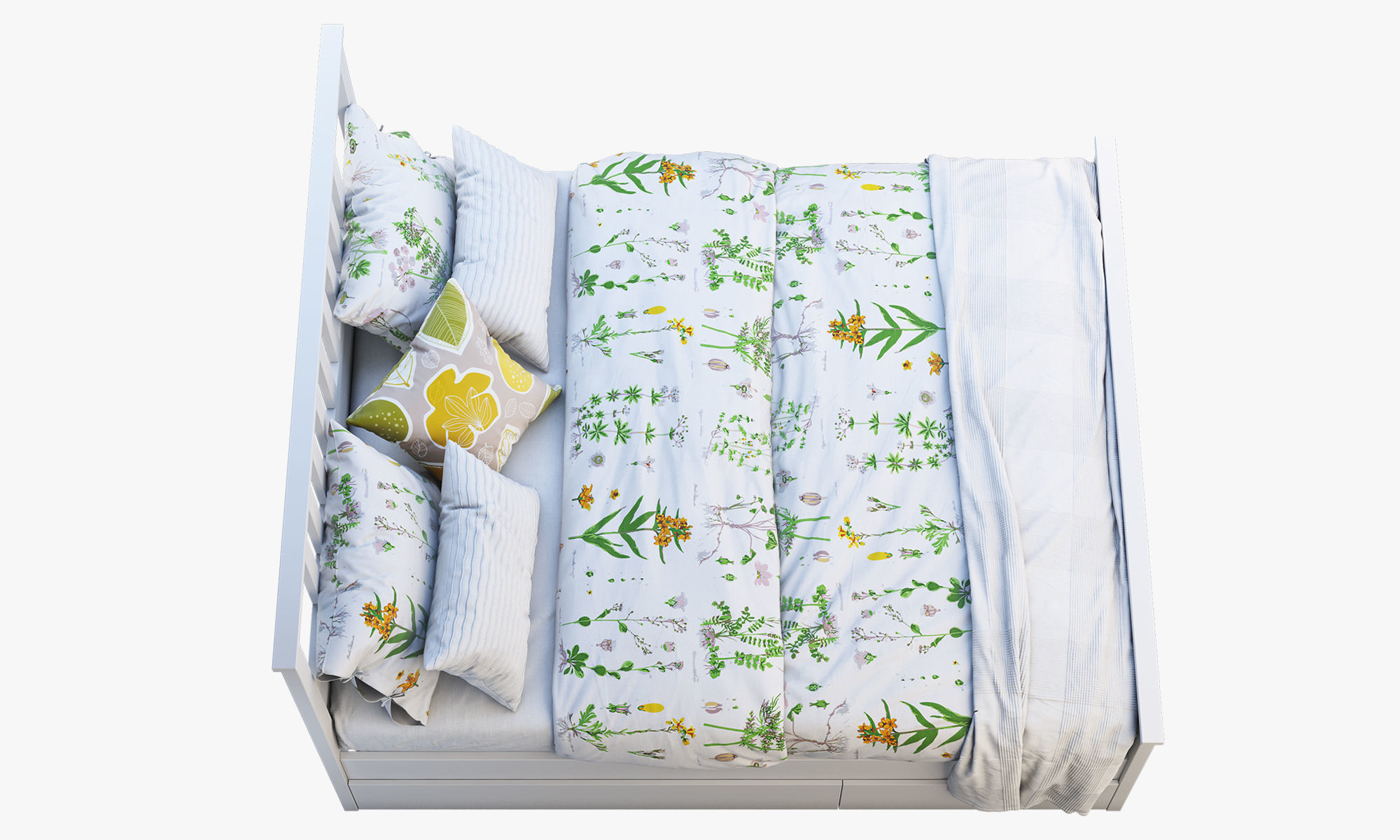 Hemnes bed 4 Ikea 3D model_7