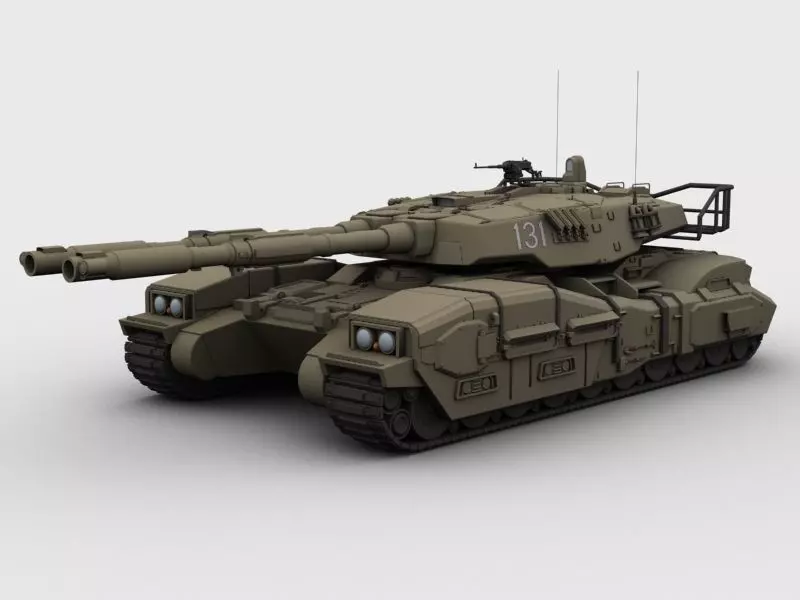 Type 61 main battle tank 3D model_0
