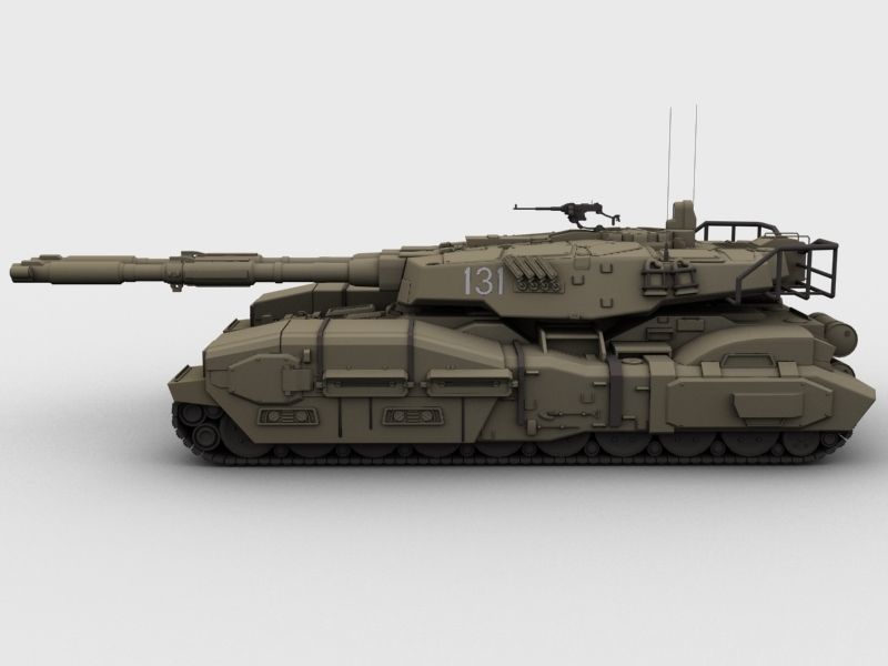 Type 61 main battle tank 3D model_2