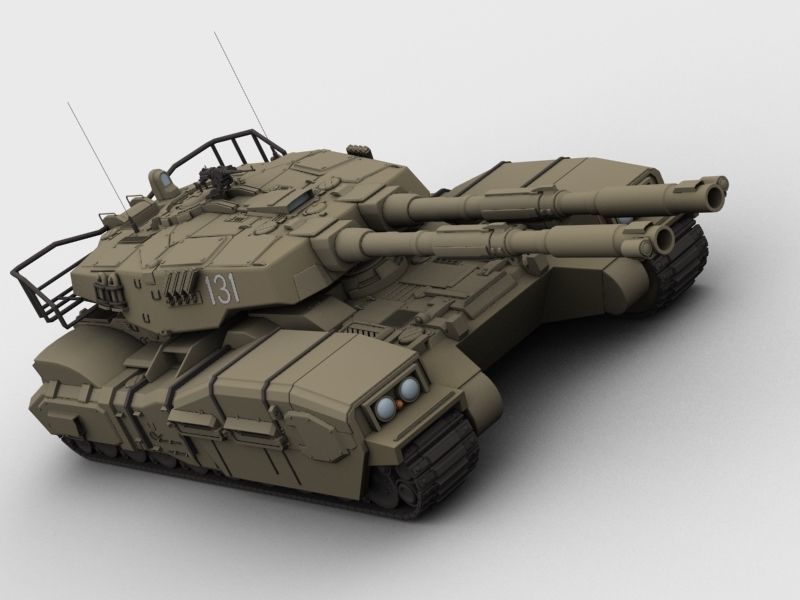 Type 61 main battle tank 3D model_5
