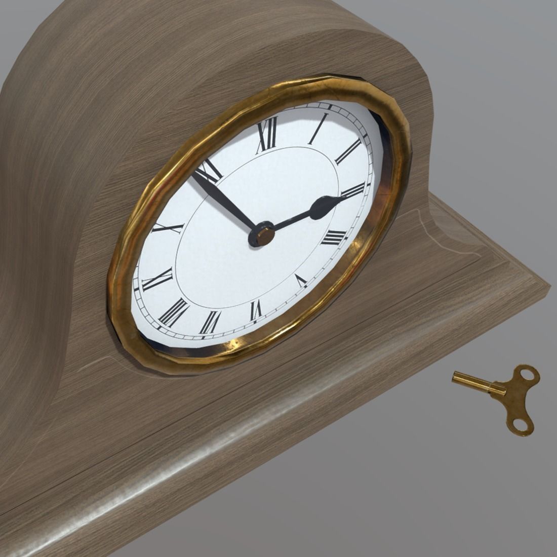 Mantle clock Low-poly 3D model_6