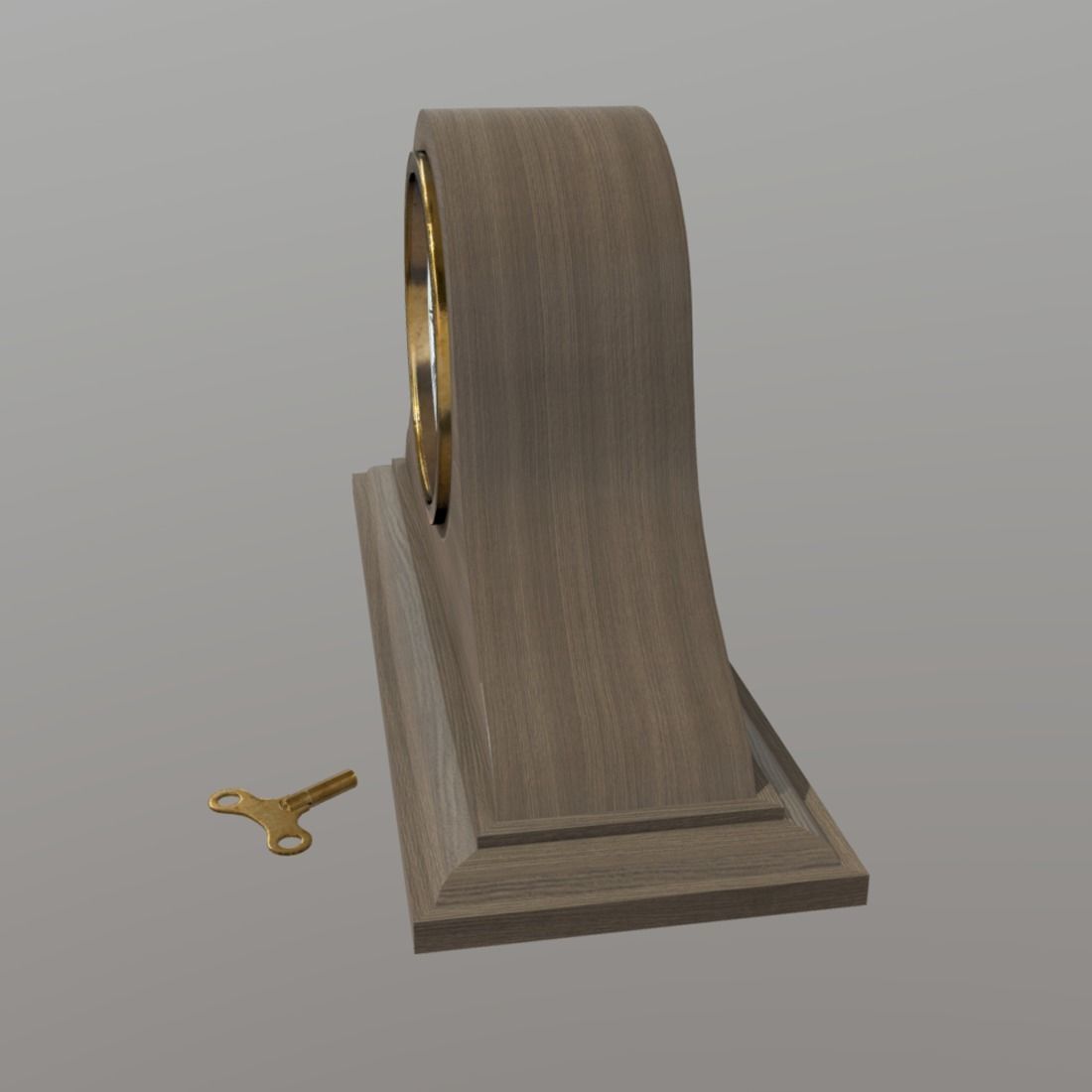 Mantle clock Low-poly 3D model_3