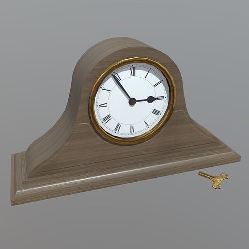 Mantle clock Low-poly 3D model