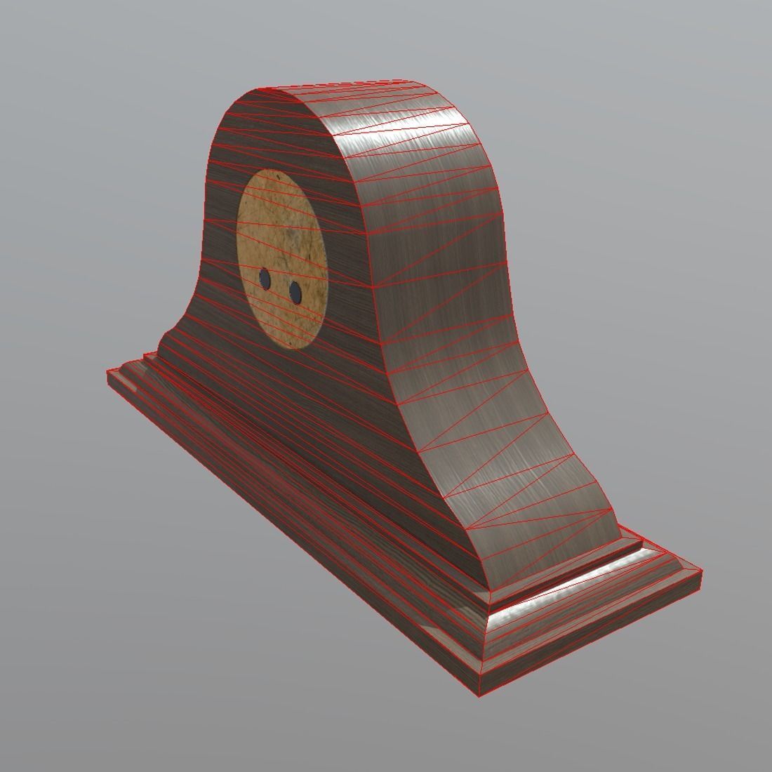 Mantle clock Low-poly 3D model_9