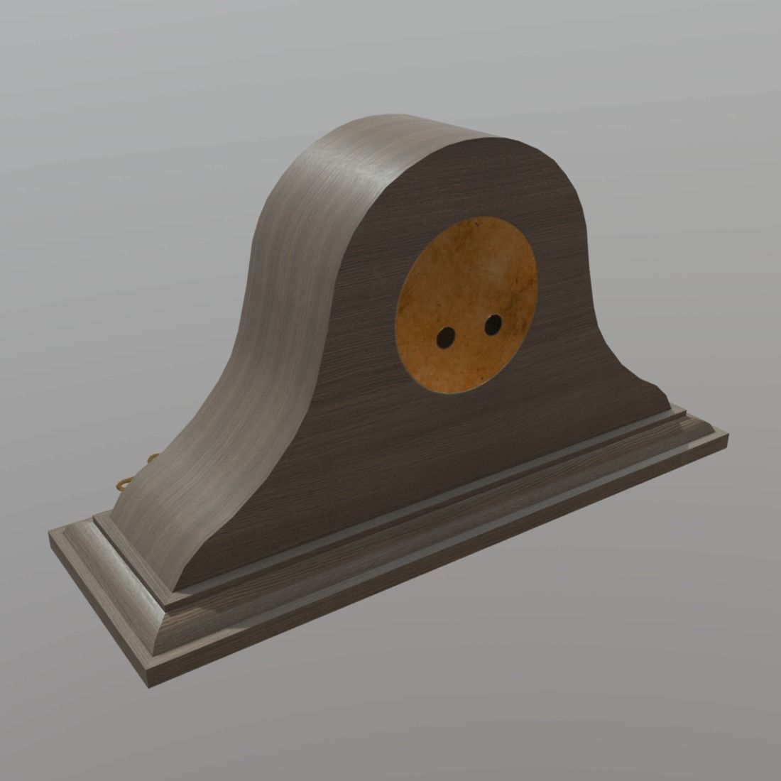 Mantle clock Low-poly 3D model_4