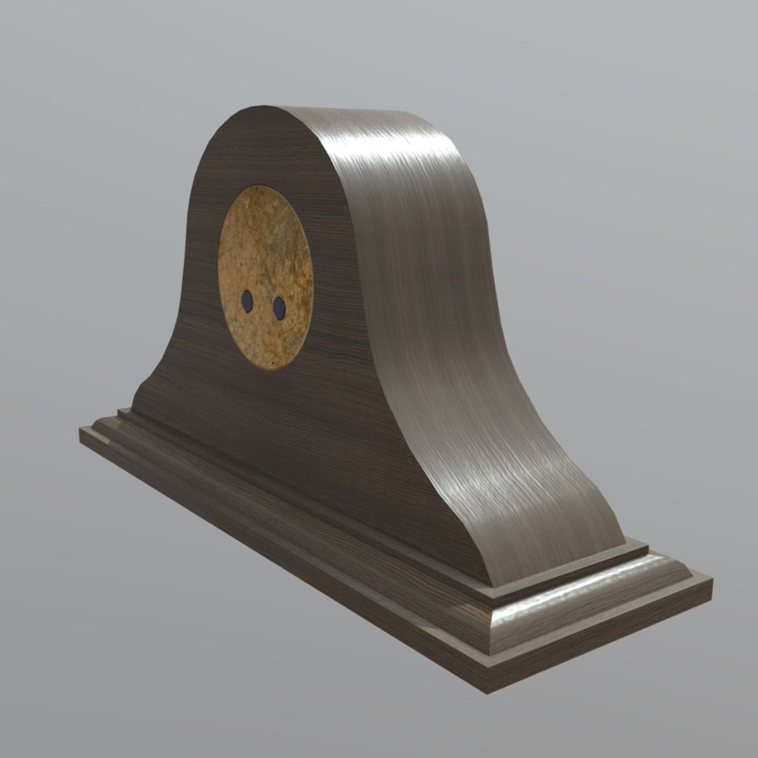 Mantle clock Low-poly 3D model_5