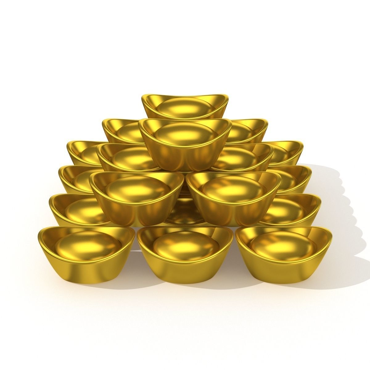 Gold Bar 3D model_2