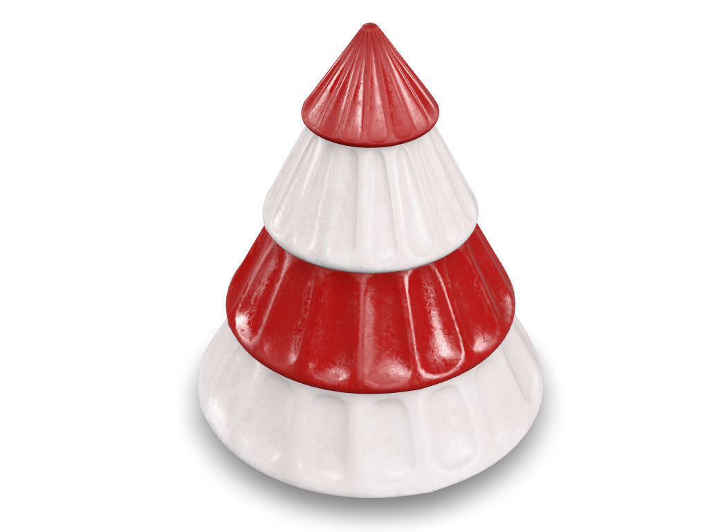 GLAZE CERAMIC TREE CRISTMANS  3D model_1