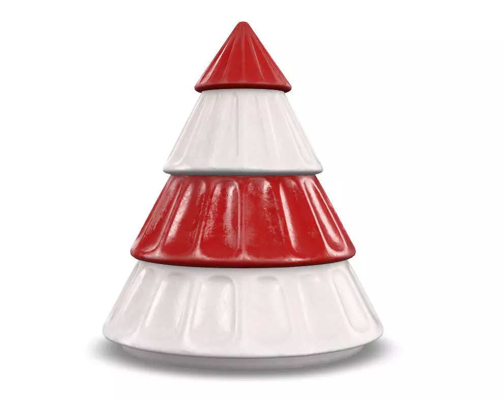 GLAZE CERAMIC TREE CRISTMANS  3D model_0