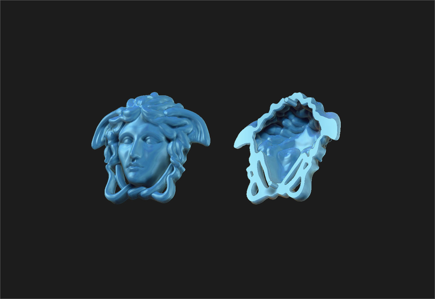 Medusa pendant M 3D print model_6