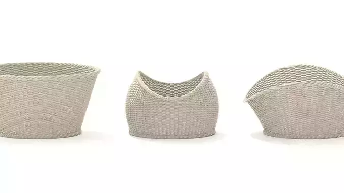 Wicker Basket 3D model