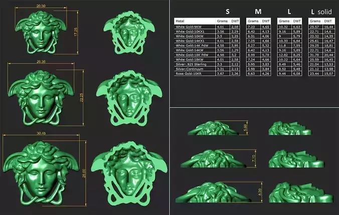 Medusa head Pack 3D print model