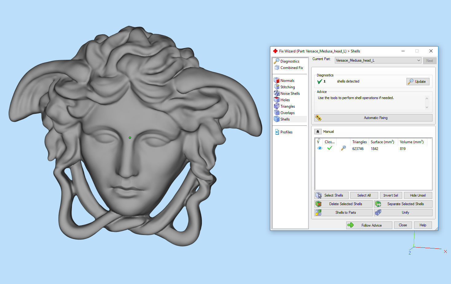 Medusa head Pack 3D print model_9