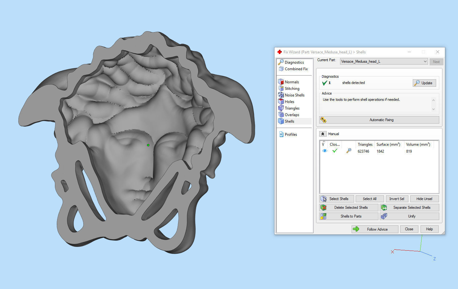 Medusa head Pack 3D print model_10