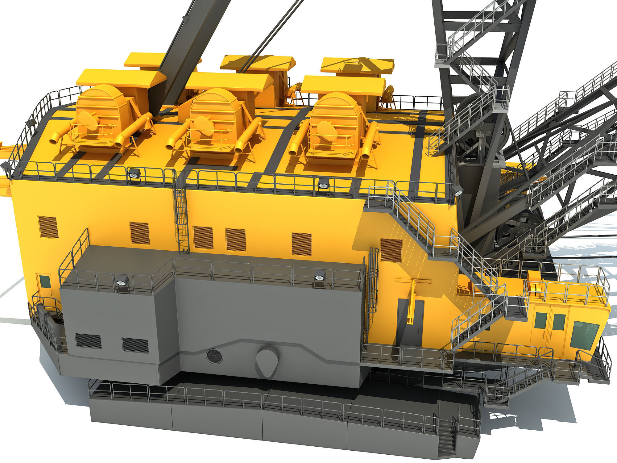 Dragline crane 3D model_15