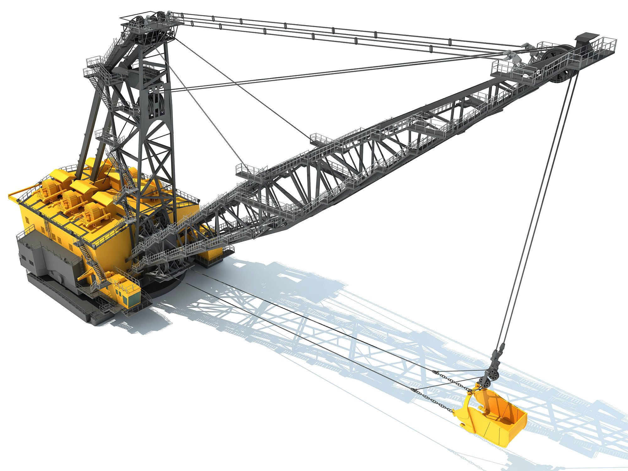 Dragline crane 3D model_11