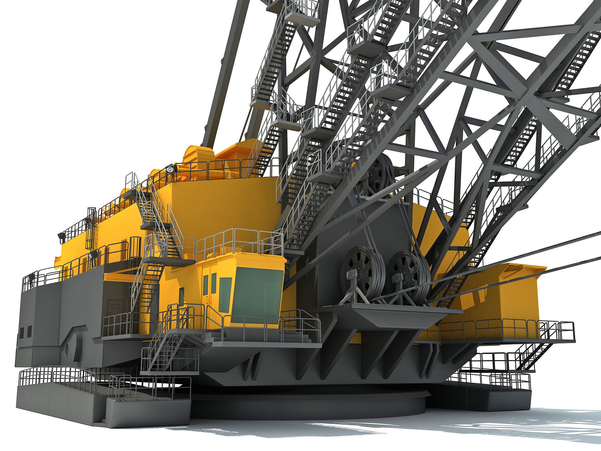 Dragline crane 3D model_13