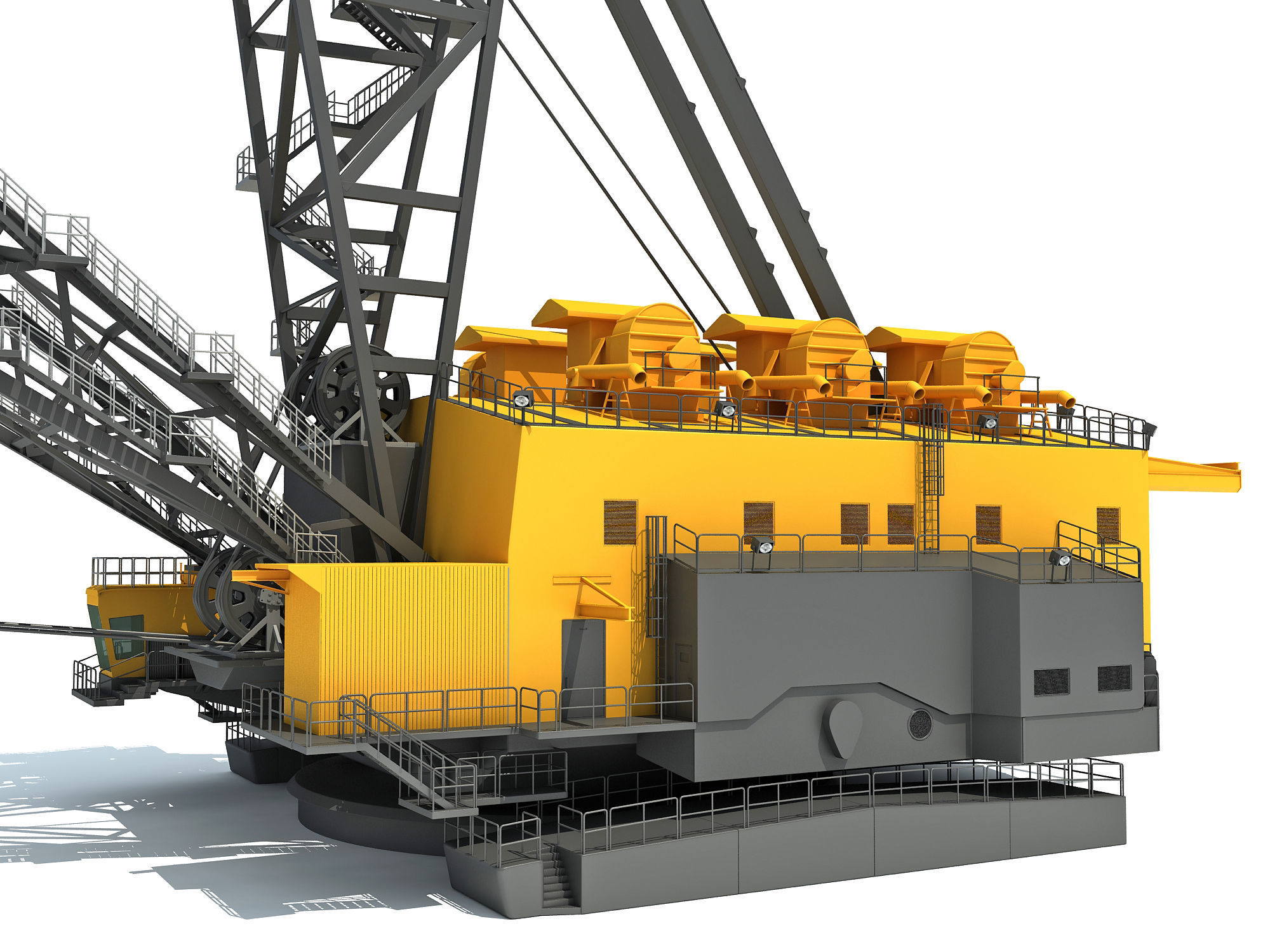 Dragline crane 3D model_12
