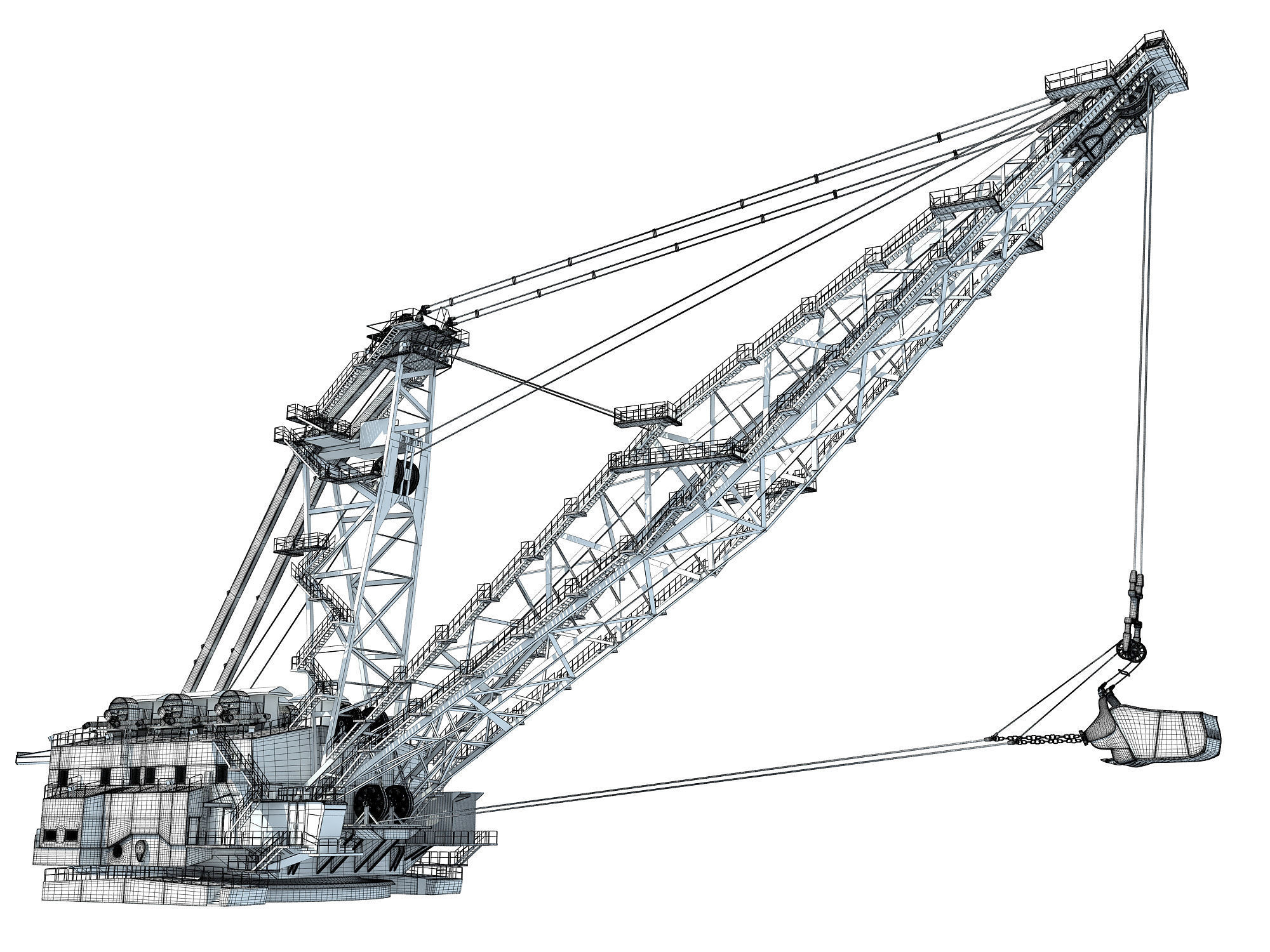 Dragline crane 3D model_20