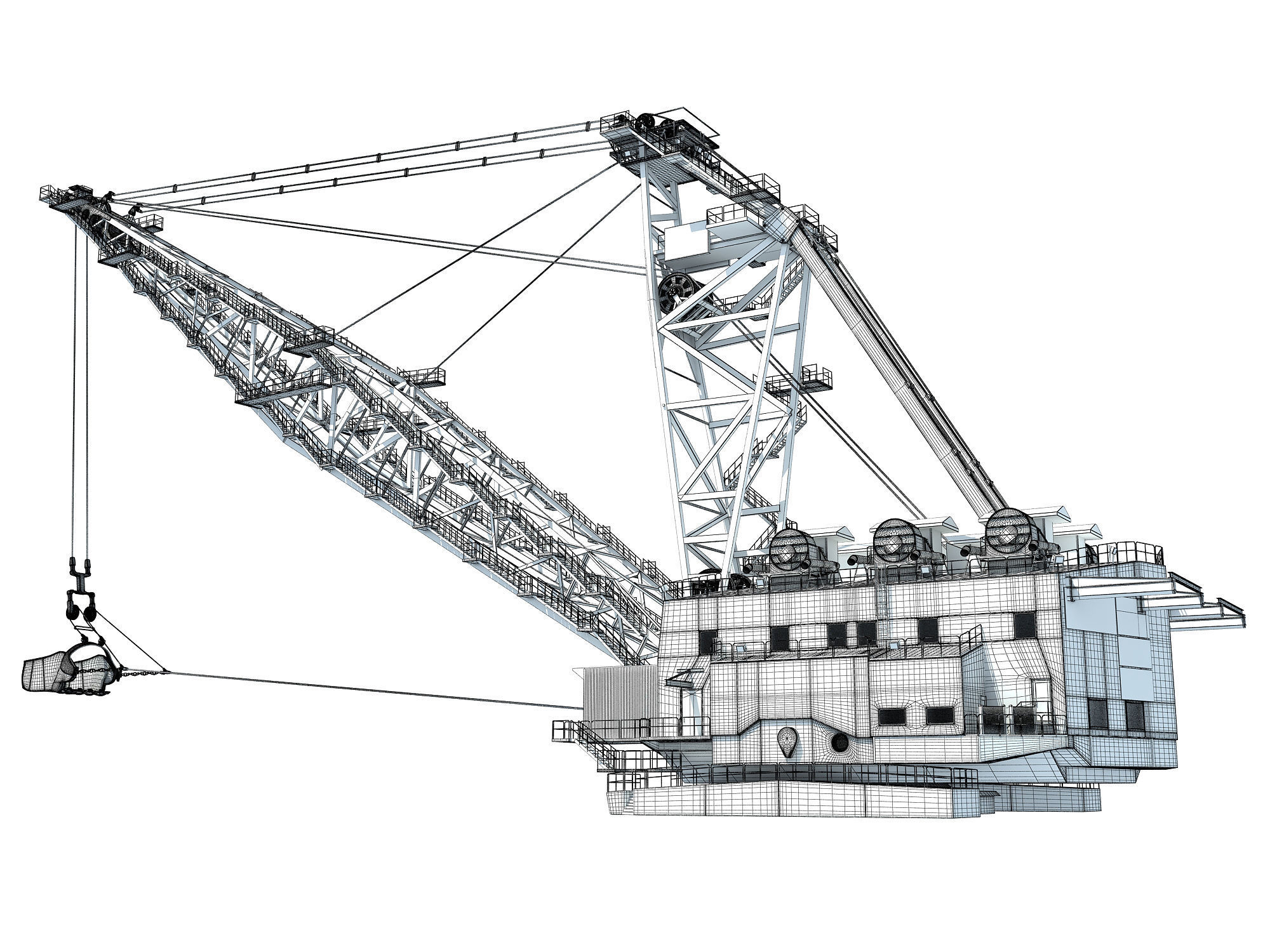 Dragline crane 3D model_18