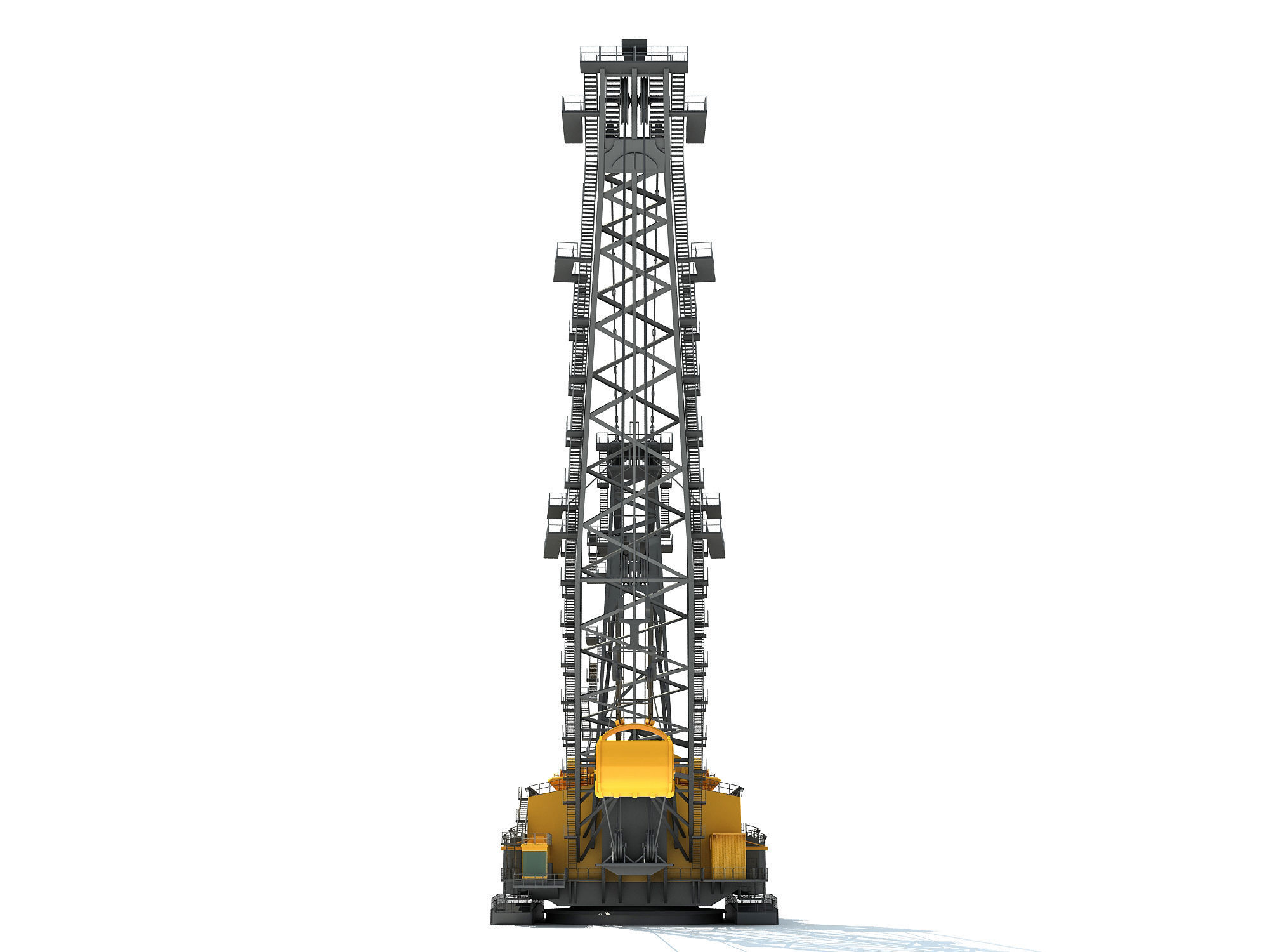 Dragline crane 3D model_8