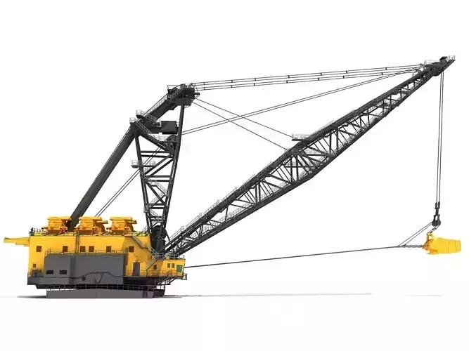 Dragline crane 3D model