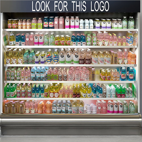 Grocery Store Showcase 3D model