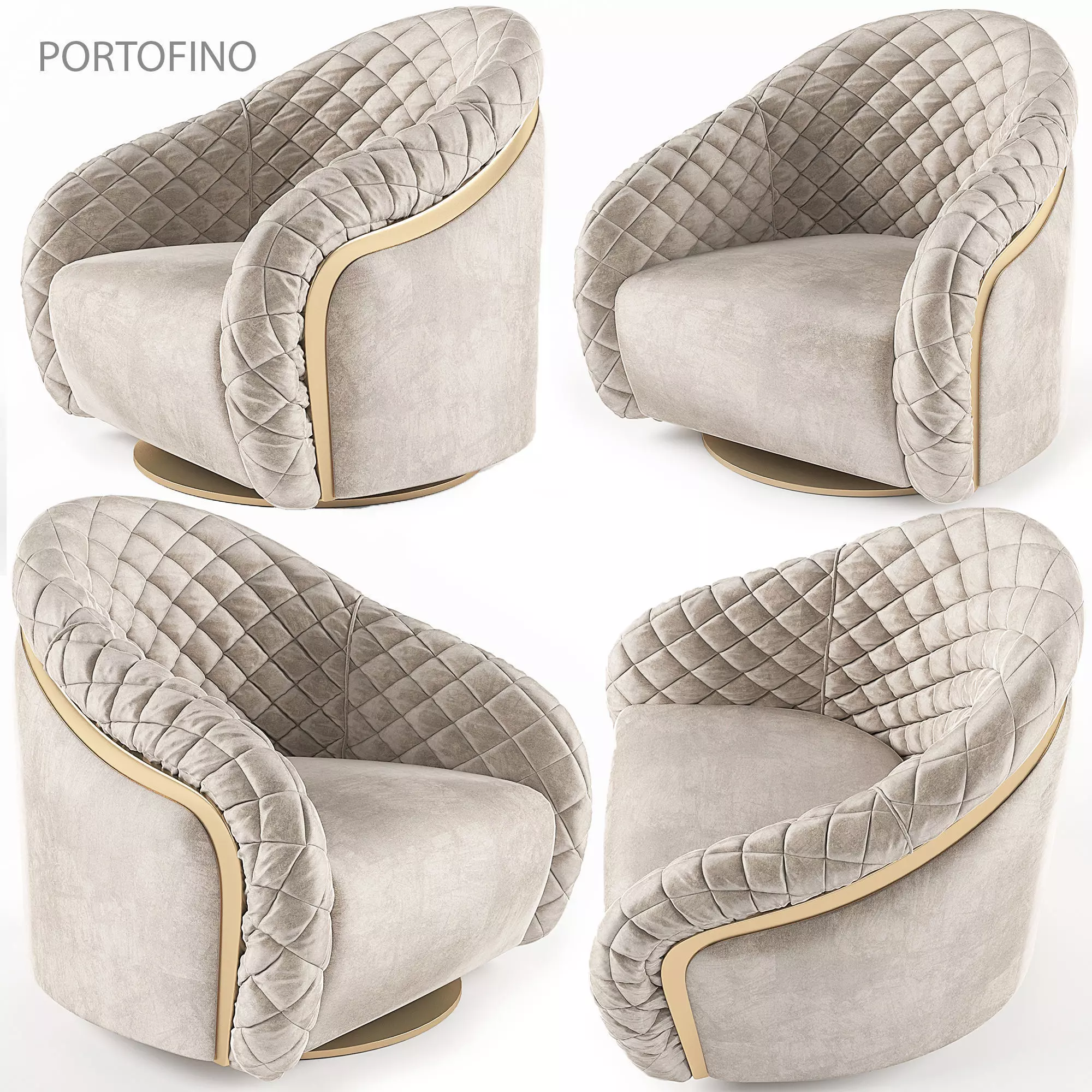 Portofino armchair by Cantori 3D model