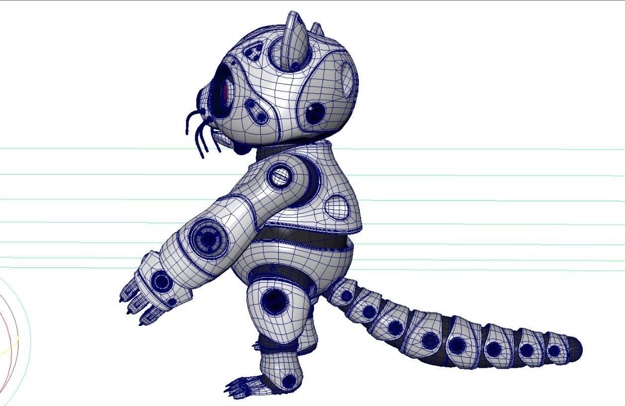 robot racoon 3D model_17