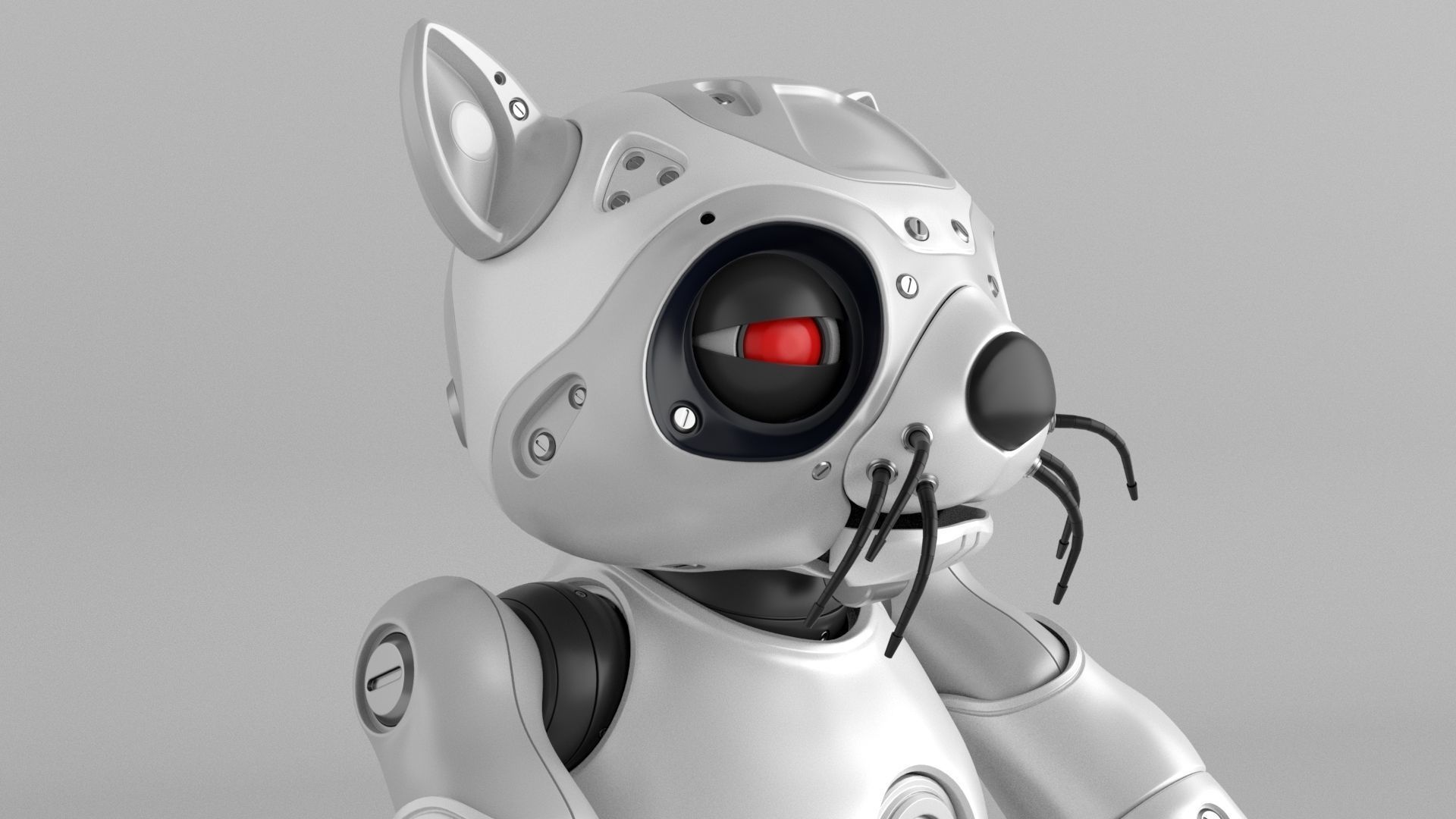 robot racoon 3D model_12