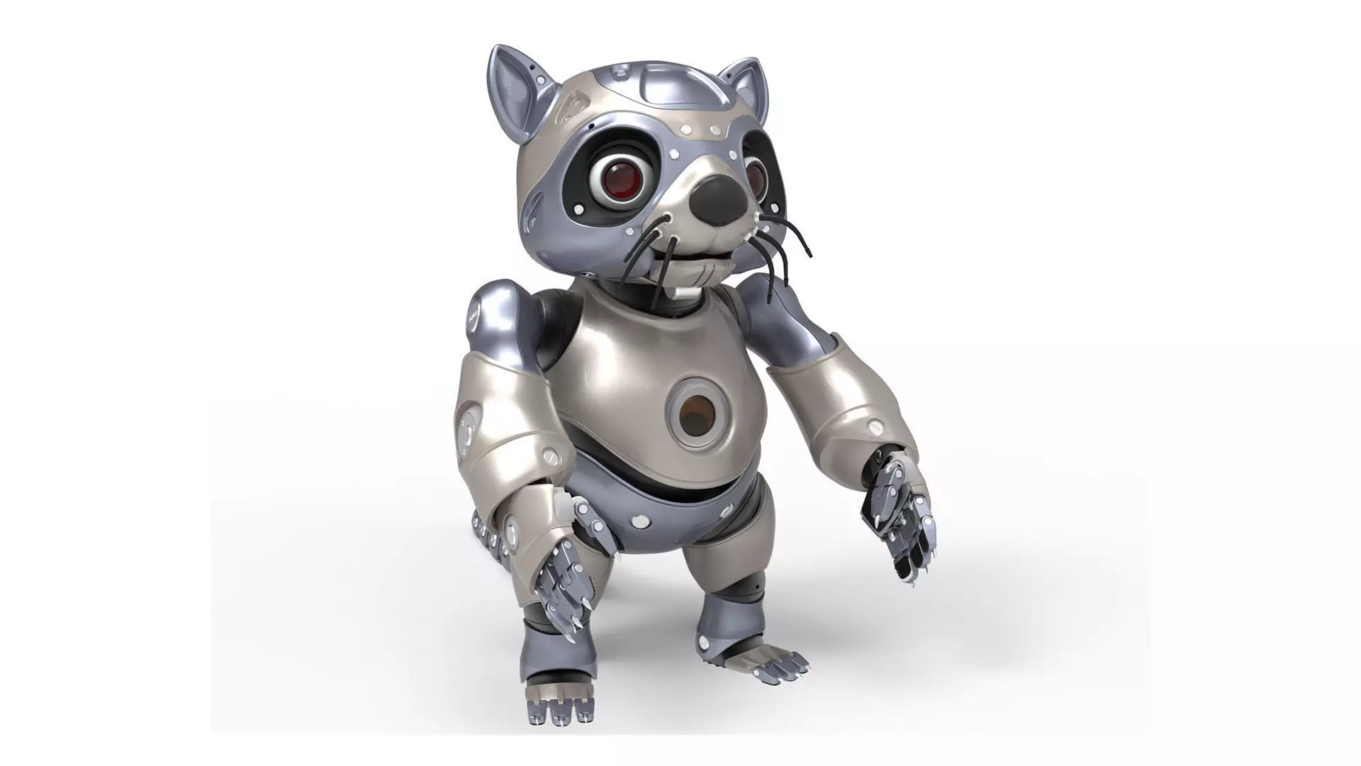 robot racoon 3D model_0