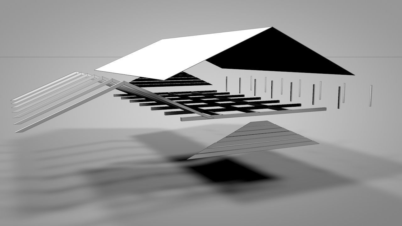 Old Barn Low-poly 3D model_21