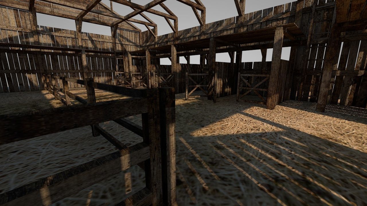 Old Barn Low-poly 3D model_17