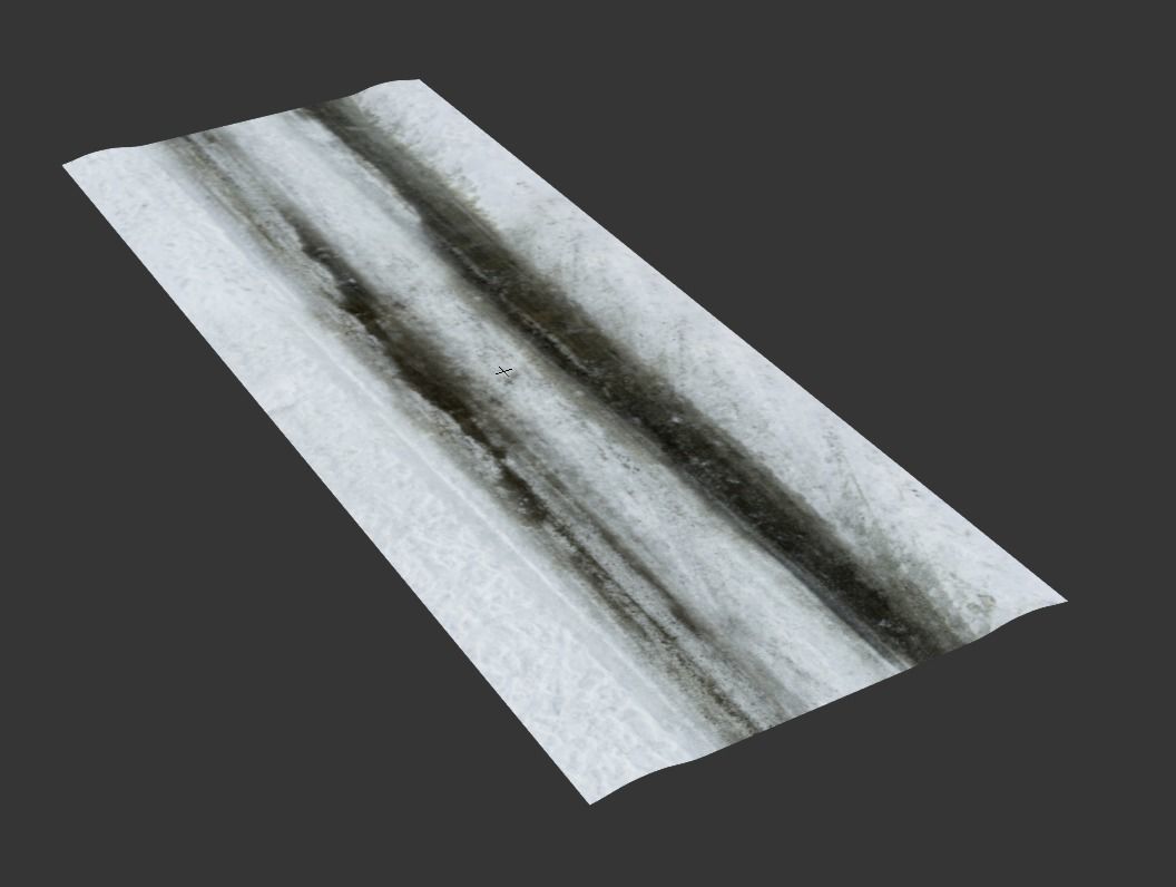 Snow road 3D model_4