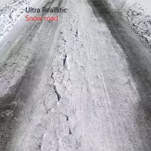 Snow road 3D model