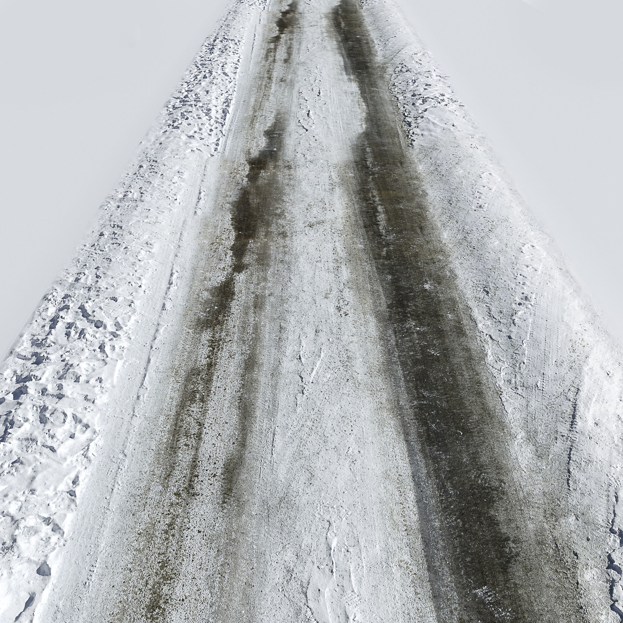 Snow road 3D model_1