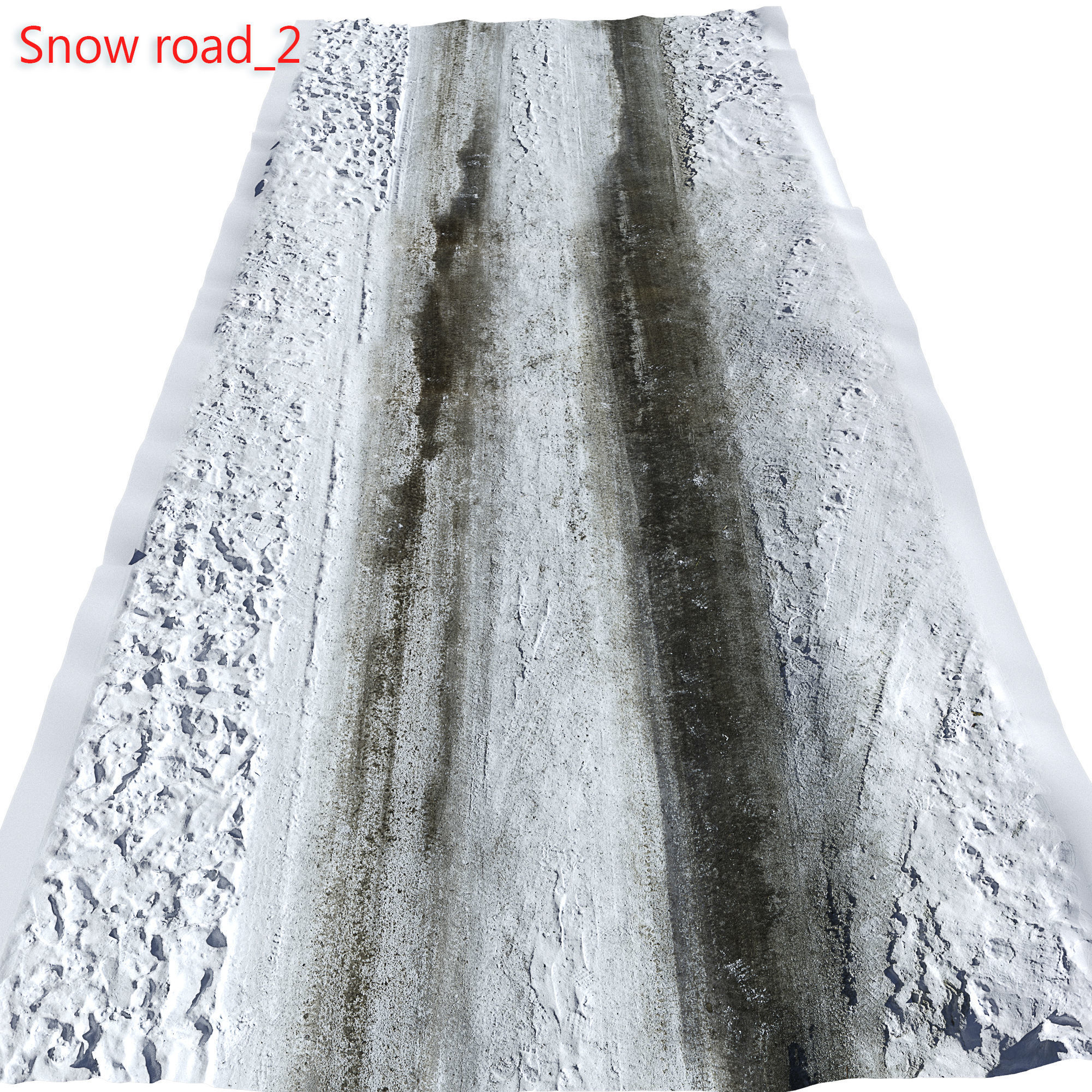 Snow road 3D model_3